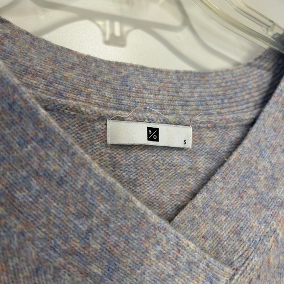 Fifty Percent‎ V-Neck Oversized Hi-Low Knit Sweater Wool Blend Soft S - Picture 2 of 8